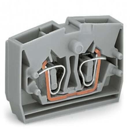 WAGO 264 Series Terminal Block, 2-Way, 24A, 28 → 12 AWG Wire, Snap In Termination