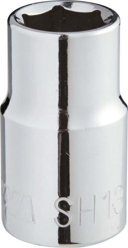 SAM 1/2 in Drive 22mm Standard Socket, 6 point, 40 mm Overall Length