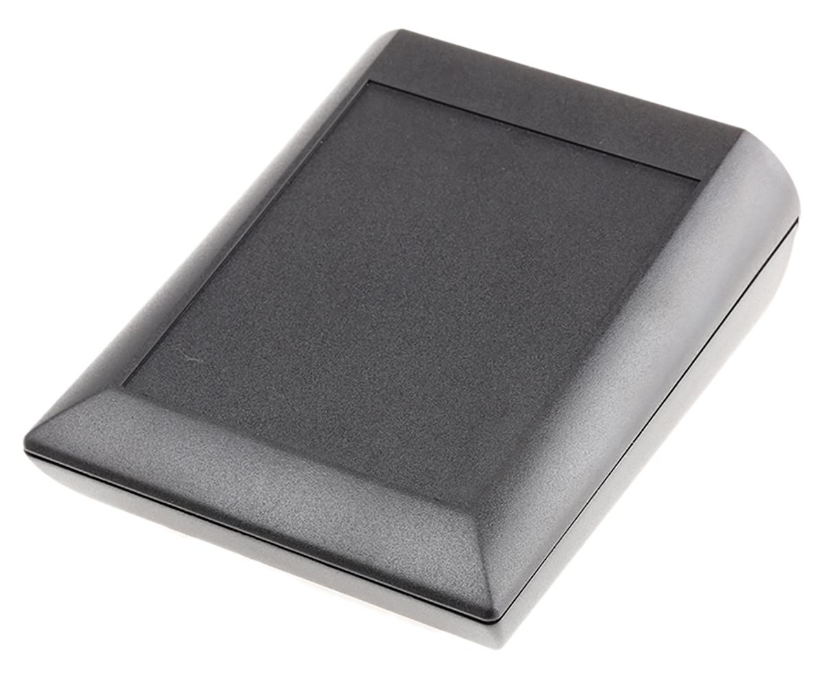 OKW Comtec Series Black ABS Desktop Enclosure, Sloped Front, 120 x 150 x 63mm