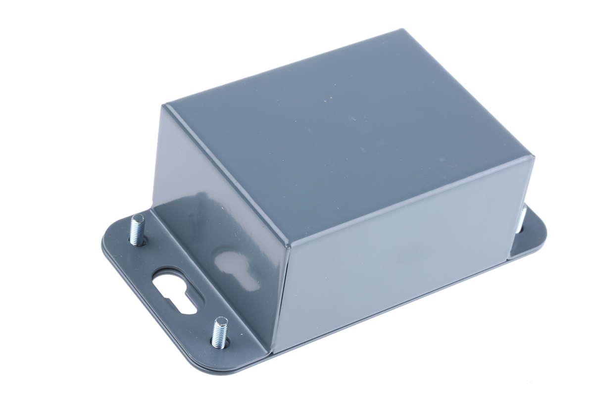 RS PRO Grey Cold Rolled Steel Instrument Case, 65 x 85 x 42mm