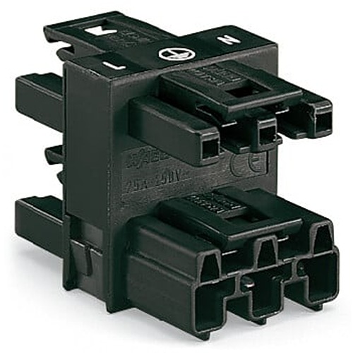 WAGO 770 Series Distribution Connector, 3-Pole, Female, Male, Cable Mount, 25A, IP20