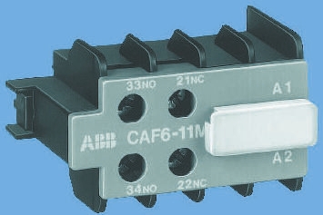 ABB Auxiliary Contact, 2 Contact, 1NC + 1NO, Front Mount B6