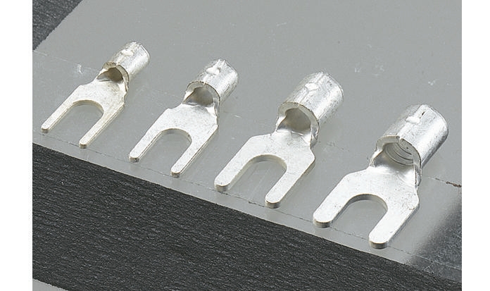 JST Uninsulated Crimp Spade Connector, 1mm² to 2.6mm², 16AWG to 14AWG, 4mm Stud Size