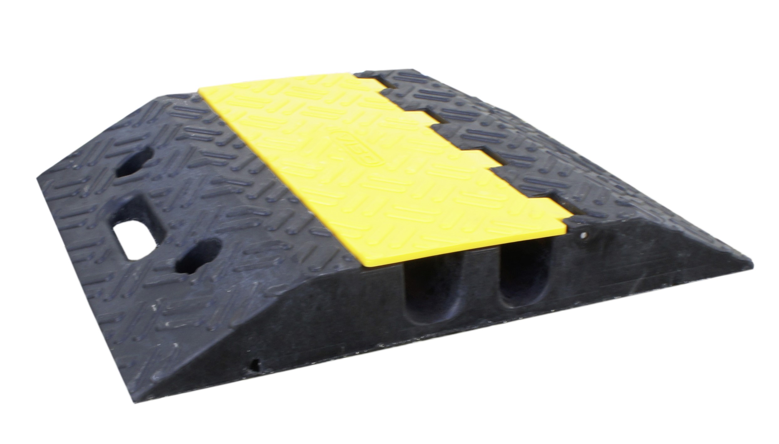 RS PRO 500mm Black/Yellow Cable Cover in Rubber, 35mm Inside dia.