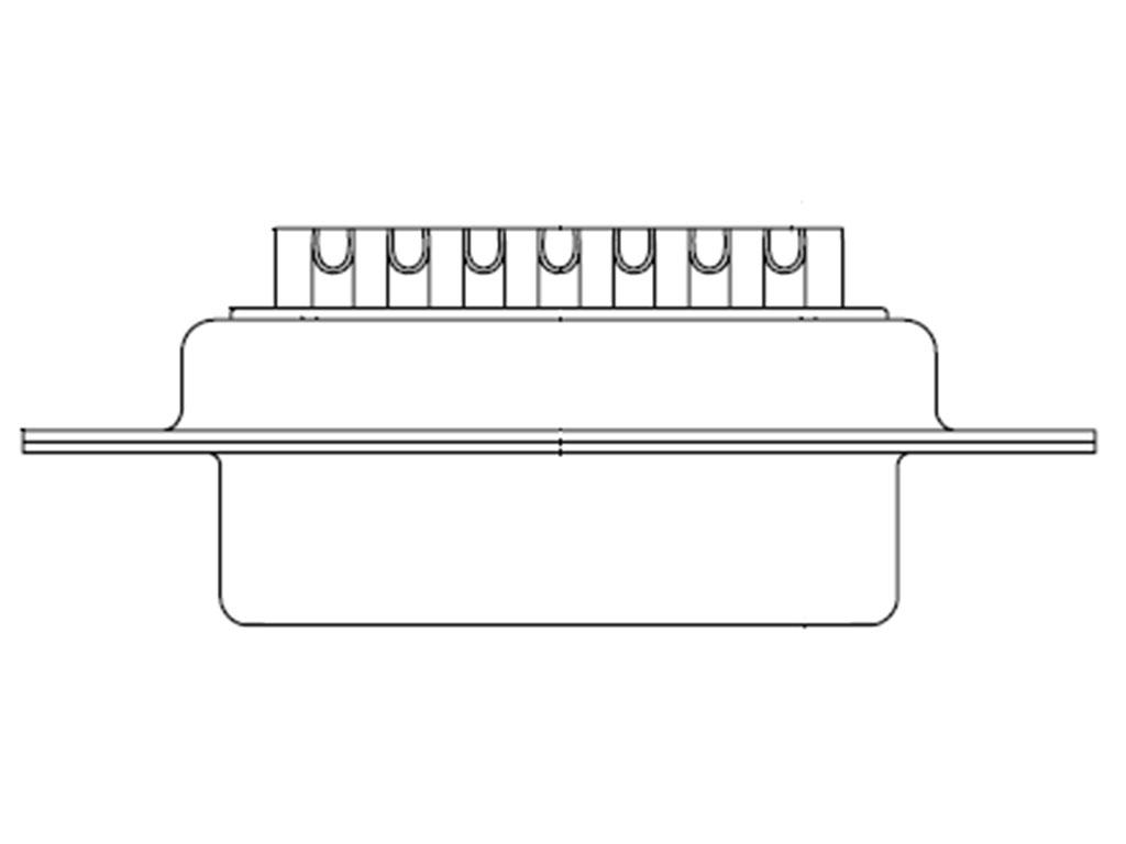 FCT from Molex 172704 9 Way Panel Mount D-sub Connector Socket, 2.84mm Pitch