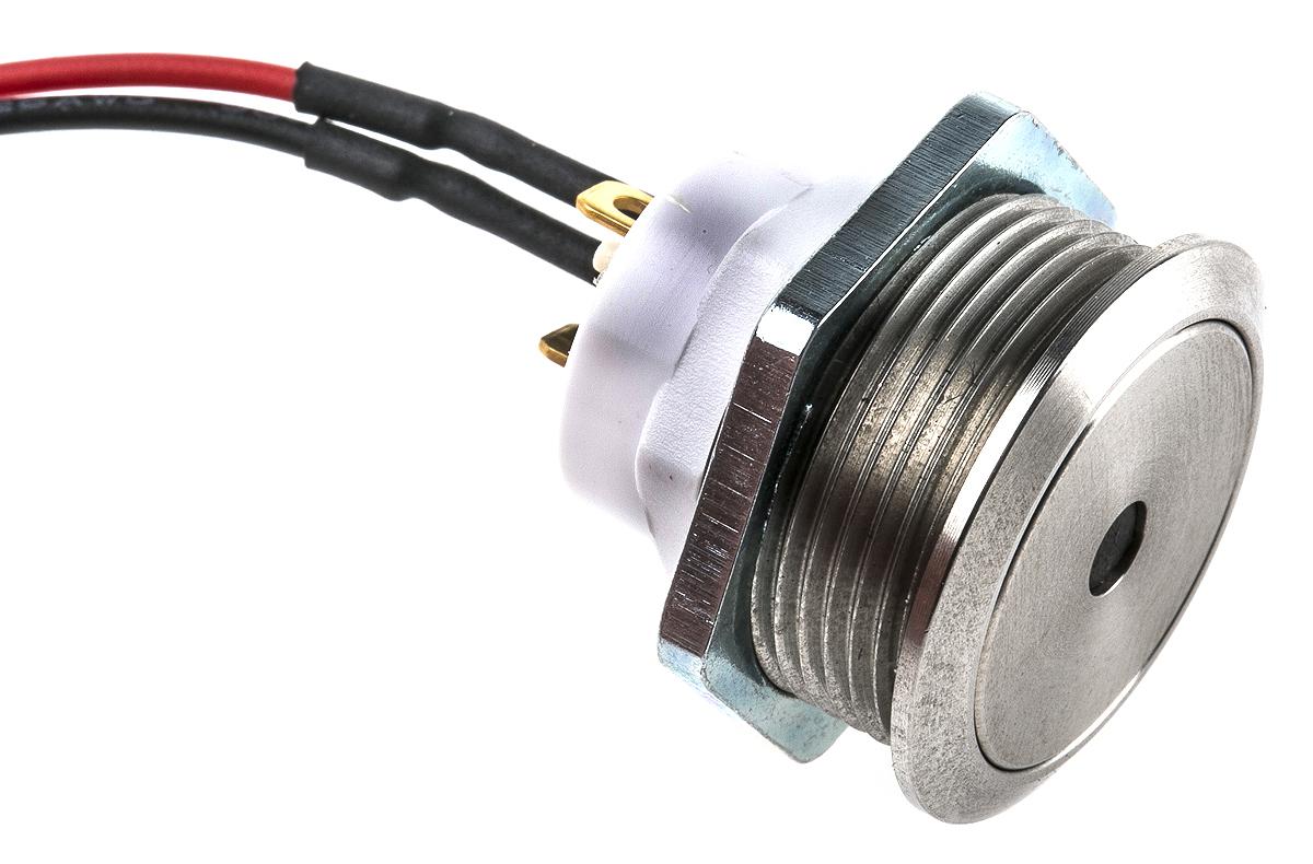 ITW Switches 48M Series Illuminated Push Button Switch, Momentary, Panel Mount, 19.43mm Cutout, SPST, Blue LED, 48V dc,