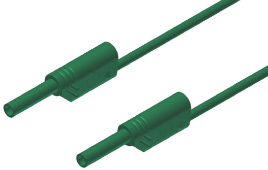 Hirschmann Test & Measurement 2 mm Connector Test Lead, 10A, 1000V ac/dc, Green, 2m Lead Length