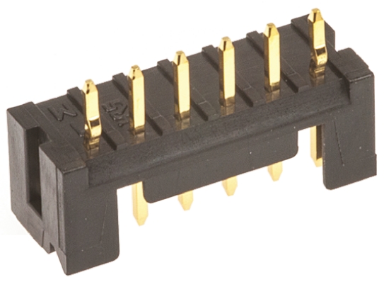 Hirose DF3 Series Straight Through Hole PCB Header, 6 Contact(s), 2 mm Pitch, 1 Row, Shrouded