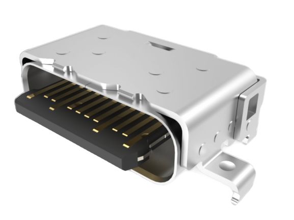 Amphenol Communications Solutions Right Angle, Mid Mount, Receptacle Type Type C USB3.2 USB C Connector
