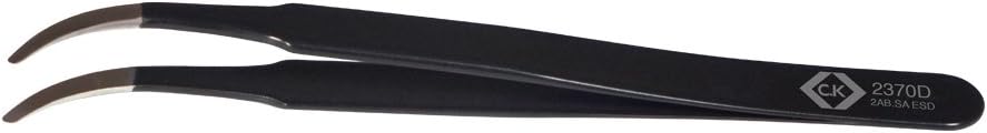 CK 117 mm, Stainless Steel, Curved, Fine, ESD Tweezer