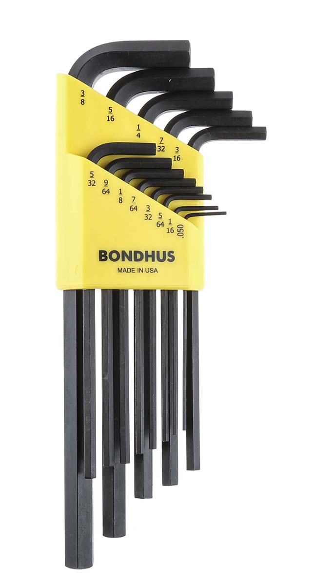 Bondhus 13 piece L Shape Imperial Hex Key Set, 0.05 → 3/8"