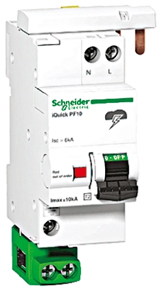 Schneider Electric Surge Protector, 10kA, DIN Rail Mount