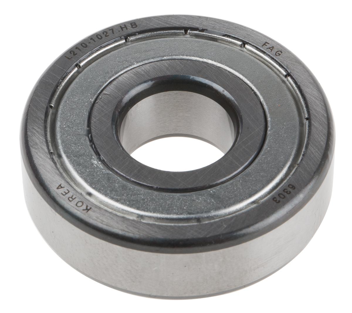 FAG 6303-2Z 1 Row Ball Bearing - 17 mm ID, 47 mm OD