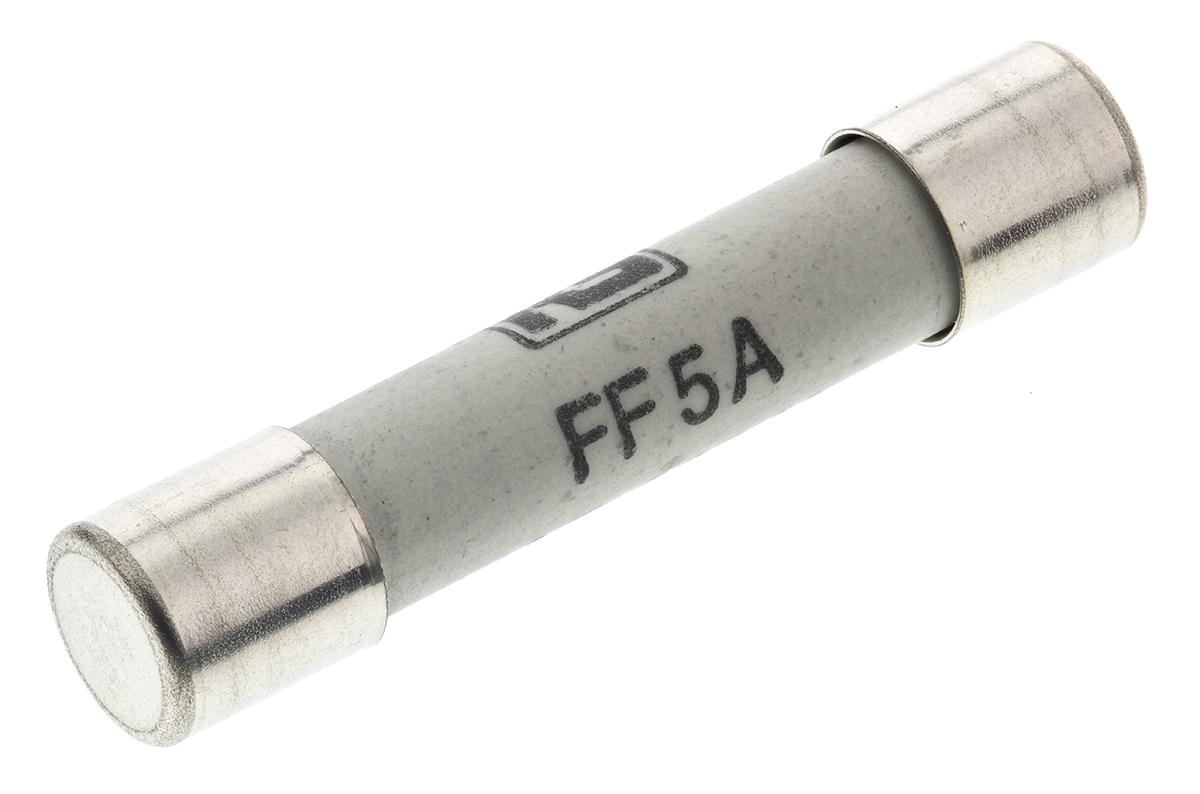 RS PRO 5A FF Ceramic Cartridge Fuse, 6.3 x 32mm