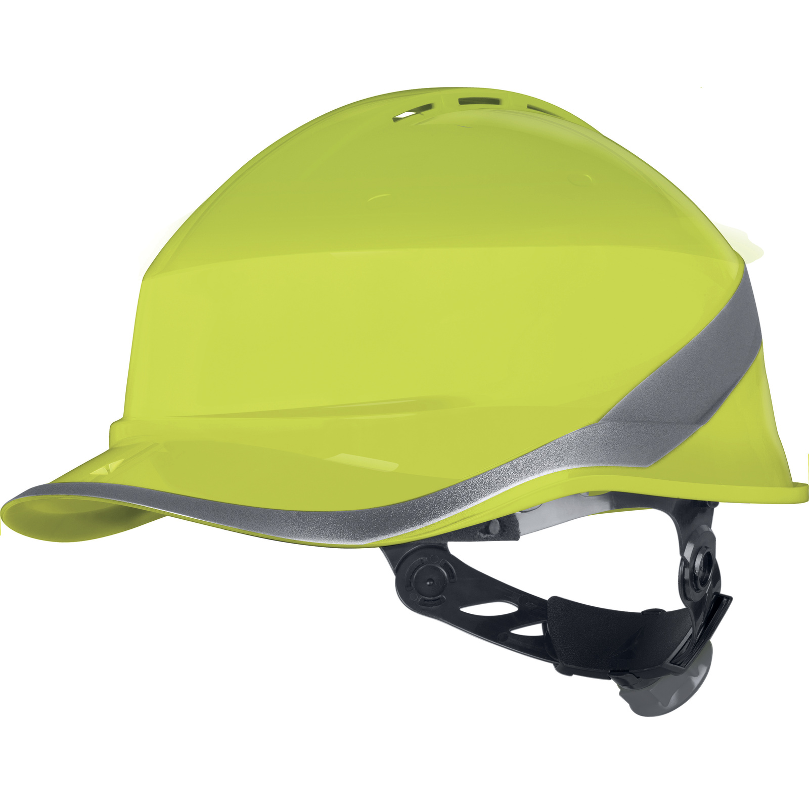 Delta Plus DIAMOND VI WIND Yellow Safety Helmet, AdjustableVentilated