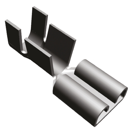 TE Connectivity FASTON .250 Uninsulated Female Spade Connector, Receptacle, 6.35 x 0.81mm Tab Size, 4mm² to 6mm²