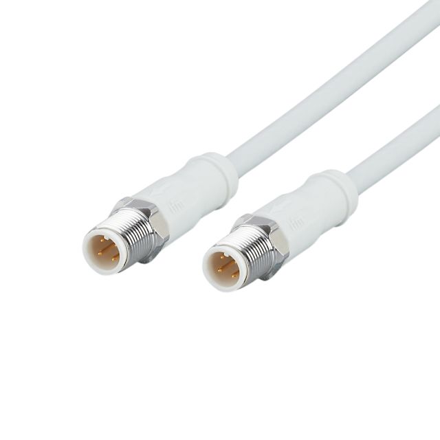 ifm electronicEVF, 3m Cat5e, Grey M12 to Male M12 Male, Shielded, Terminated MPPE Sheath