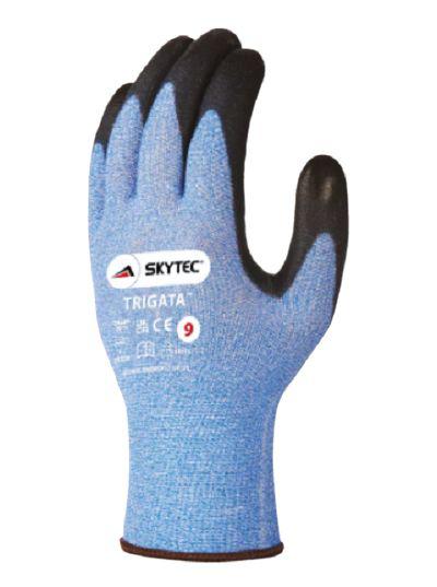 Skytec TRIGATATM Blue Fibreglass, Nylon Cut Resistant Gloves, Size 7, Polyurethane Coating