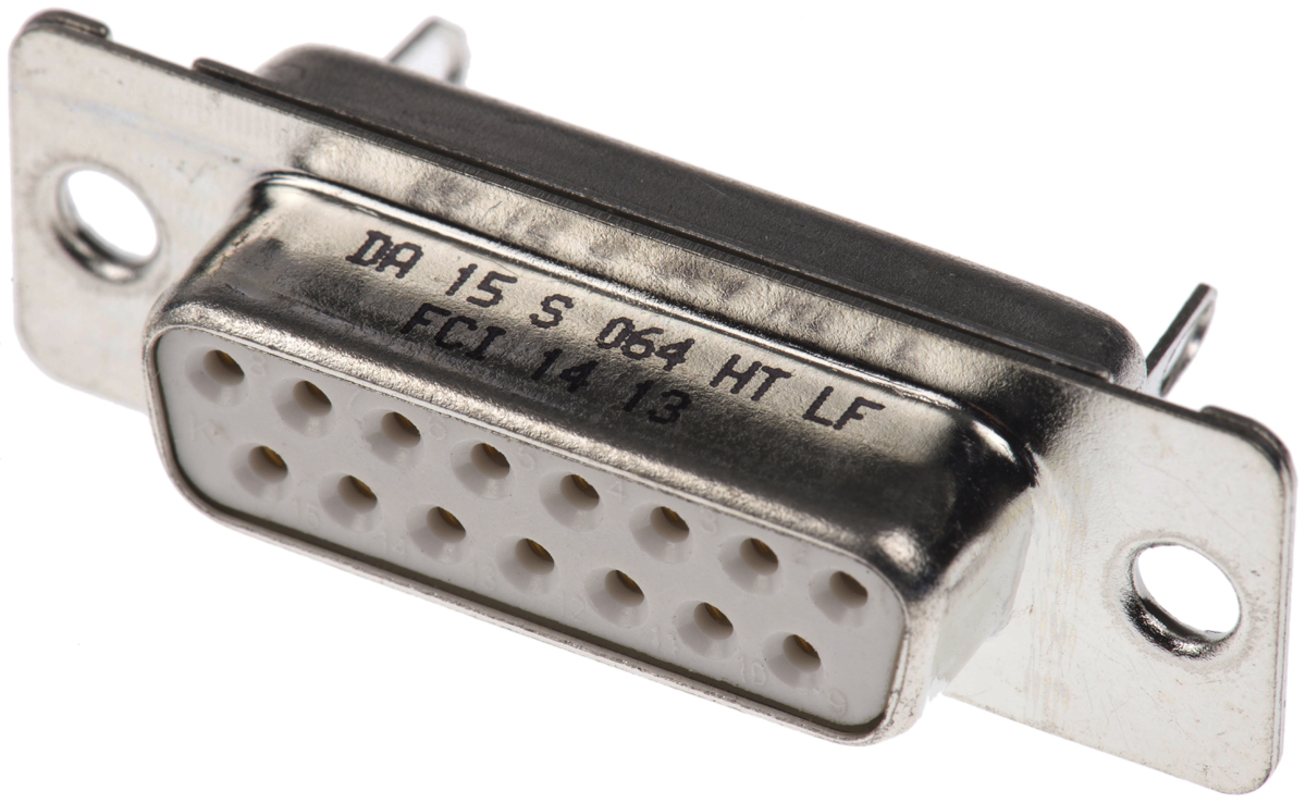 Amphenol Communications Solutions 15 Way Panel Mount D-sub Connector Socket, 2.74mm Pitch
