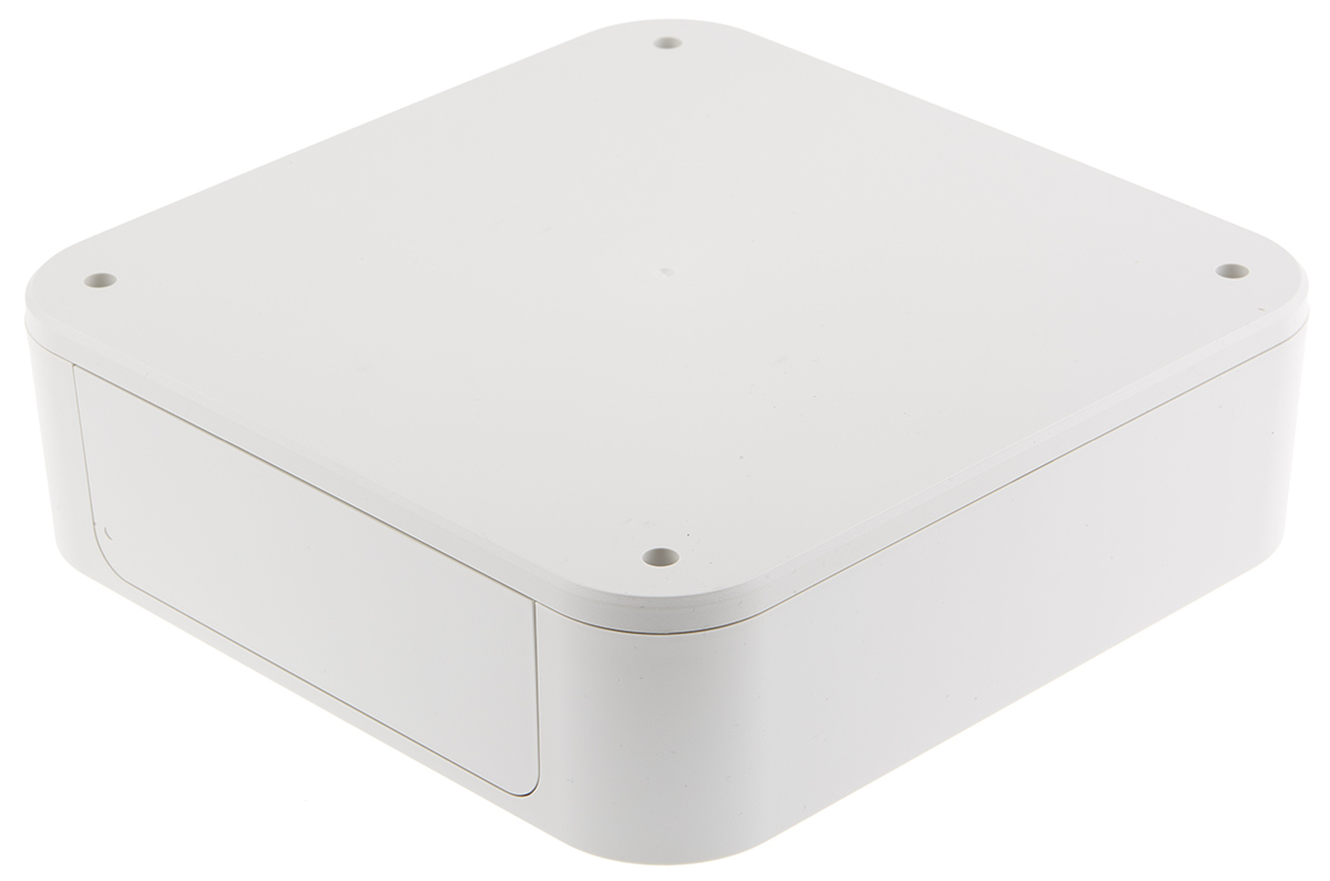 Takachi Electric Industrial PF Series White ABS Enclosure, IP40, White Lid, 200 x 200 x 60mm