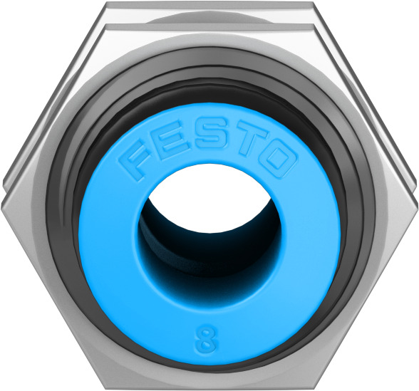 Festo QSS Series Bulkhead Tube-to-Tube Adaptor, Push In 8 mm to Push In 8 mm, Tube-to-Tube Connection Style, 153159