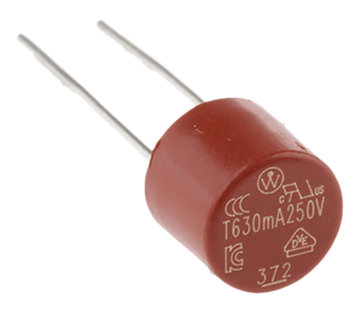 Wickmann PC Board Non Resettable Fuse, Radial 630mA, 250V ac