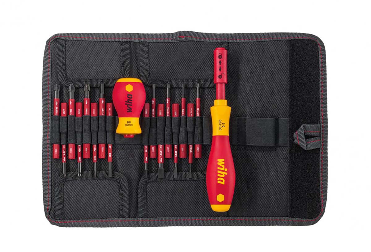 Wiha Driver Bit Set 18 Pieces, Hexagon, Phillips, Pozidriv, Slotted, Torx