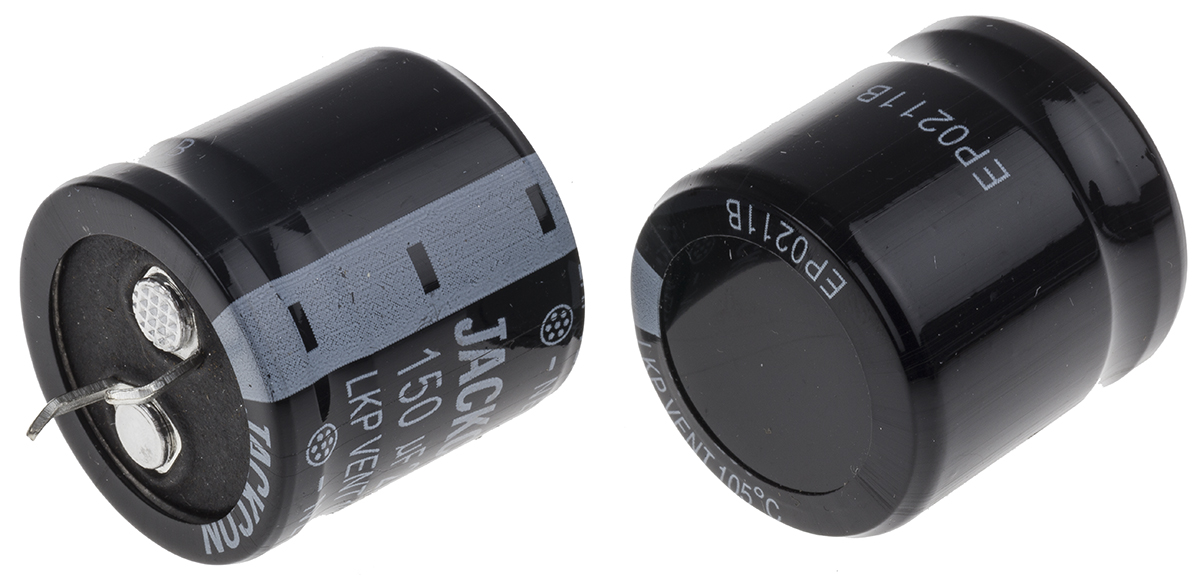 RS PRO 150μF Aluminium Electrolytic Capacitor 250V dc, Snap-In