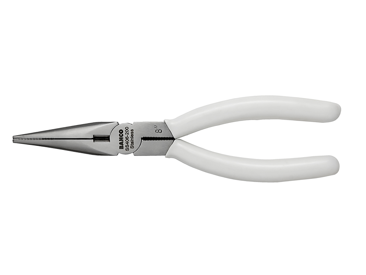 Bahco Long Nose Pliers, 160 mm Overall, Straight Tip, 52mm Jaw