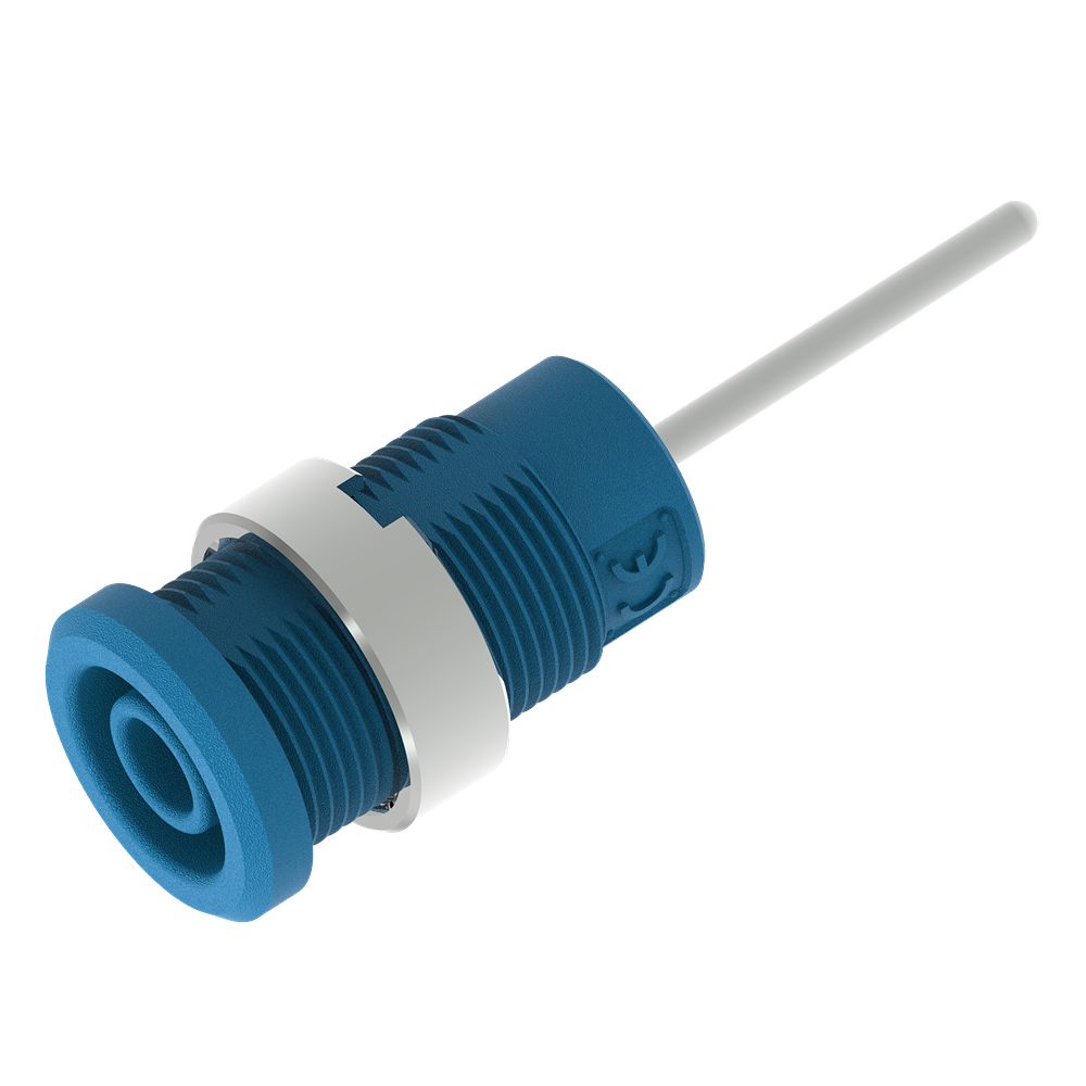Electro PJP Blue Female Banana Socket, 4 mm Connector, Pin Termination, 36A, 1kV, Nickel Plating