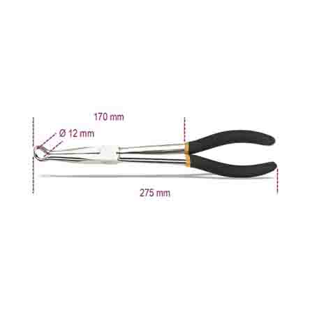 BETA Spark Plug Pliers, 275 mm Overall, Bent Tip, 170mm Jaw
