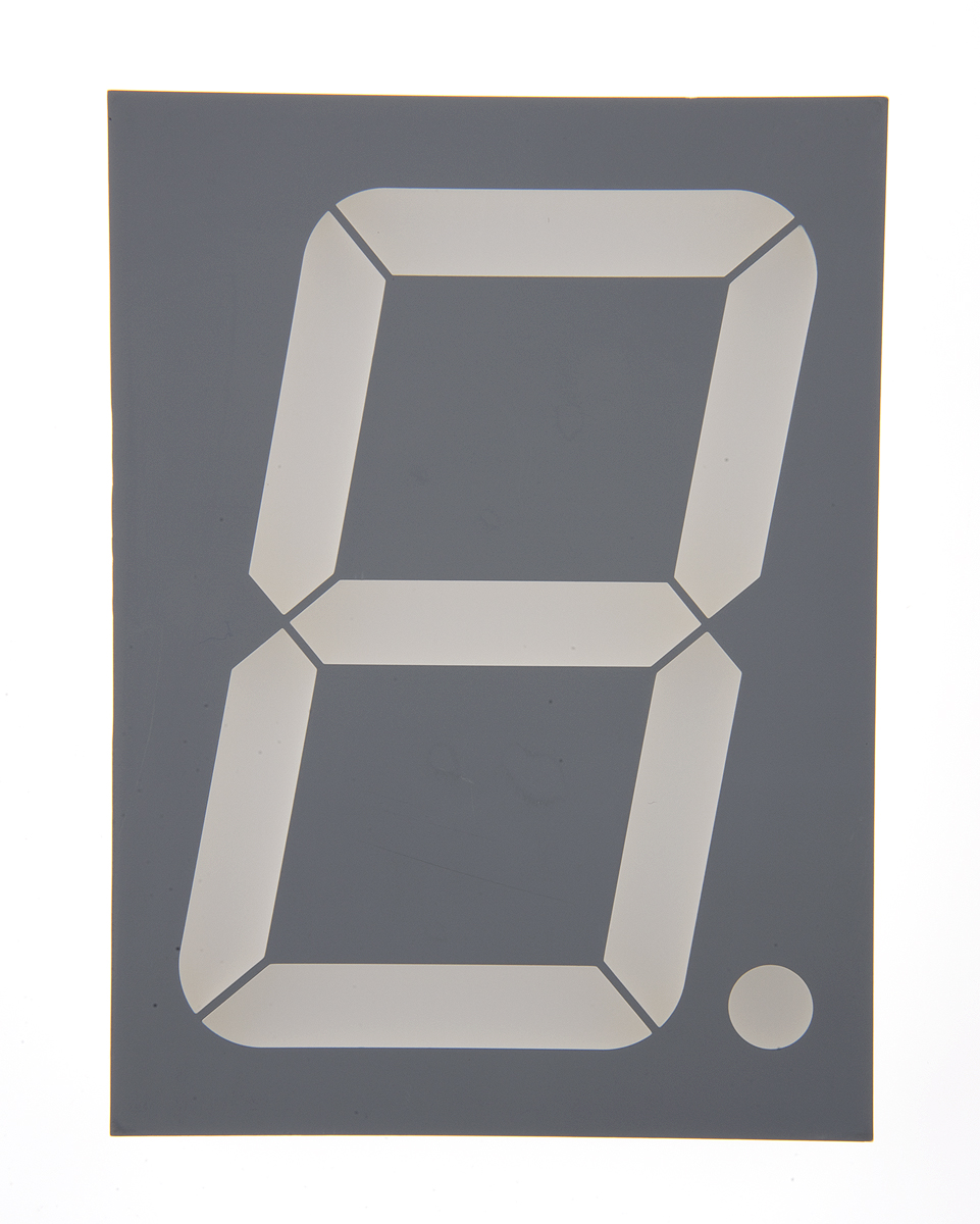 SC40-19SURKWA Kingbright 7-Segment LED Display, CC Red 250 mcd RH DP 101mm
