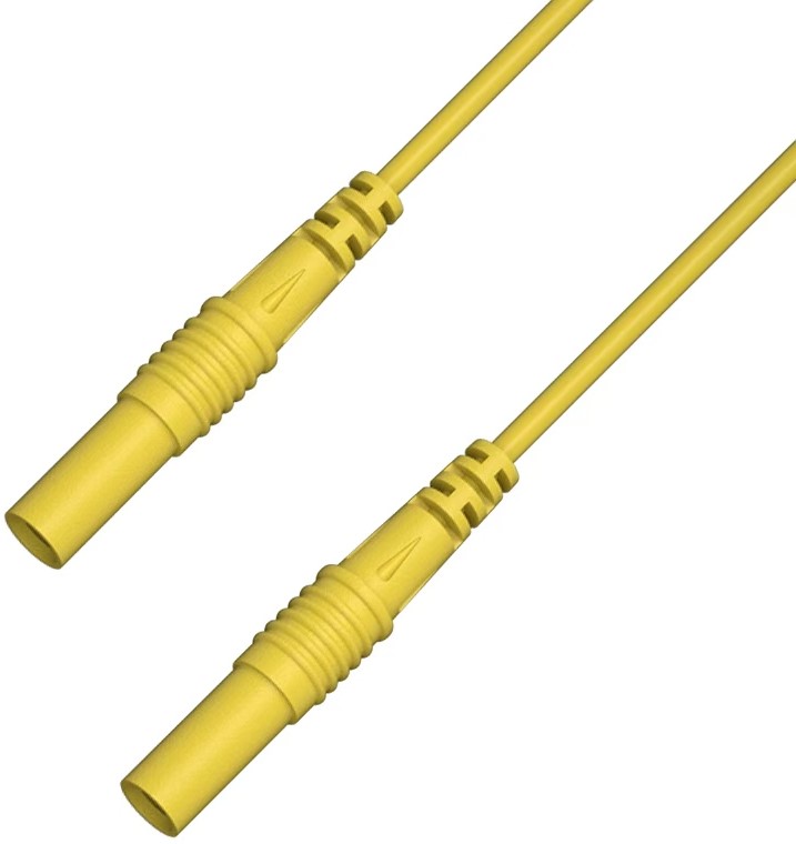 RS PRO Test Leads, 2.5A, 50V, Yellow, 150cm Lead Length
