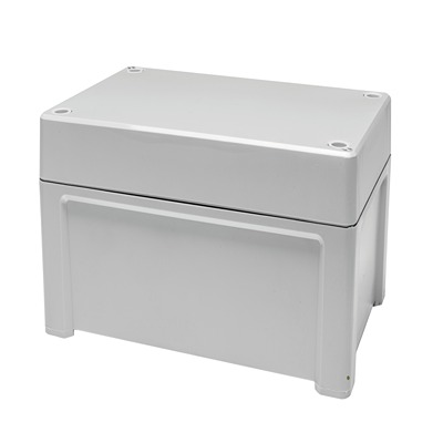 Fibox TPCM Series Light Grey Polycarbonate General Purpose Enclosure, IP65, IK07, IK08, Grey Lid, 187 x 122 x 90mm