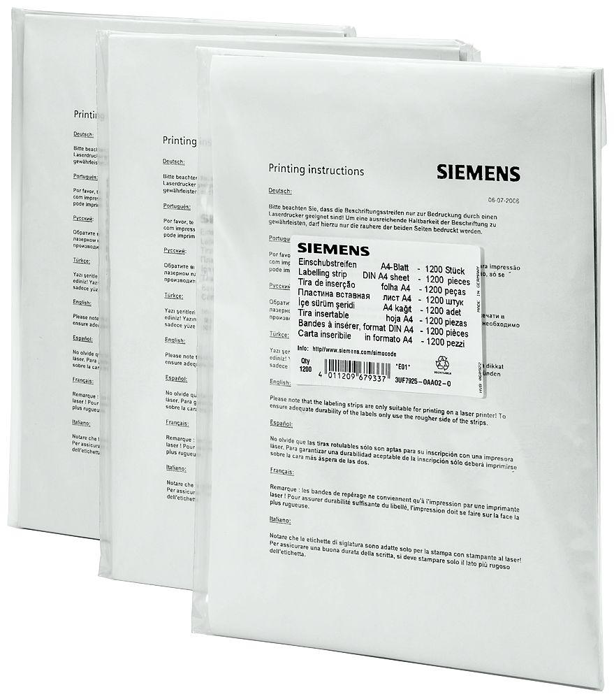 Siemens Labeling Strip for Use with Pushbuttons of the 3UF720 operator panel