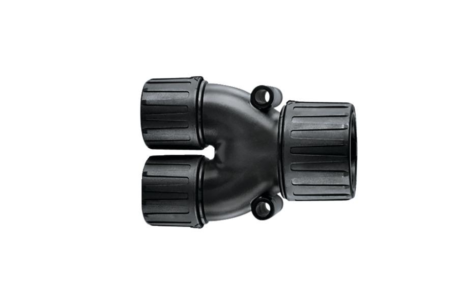 HellermannTyton, Cable Conduit Fitting, 21mm Nominal Size, M5, Polyamide 6.6 (PA66), Black
