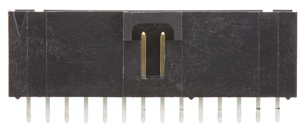 Molex SL Series Straight Through Hole PCB Header, 14 Contact(s), 2.54 mm Pitch, 1 Row, Shrouded
