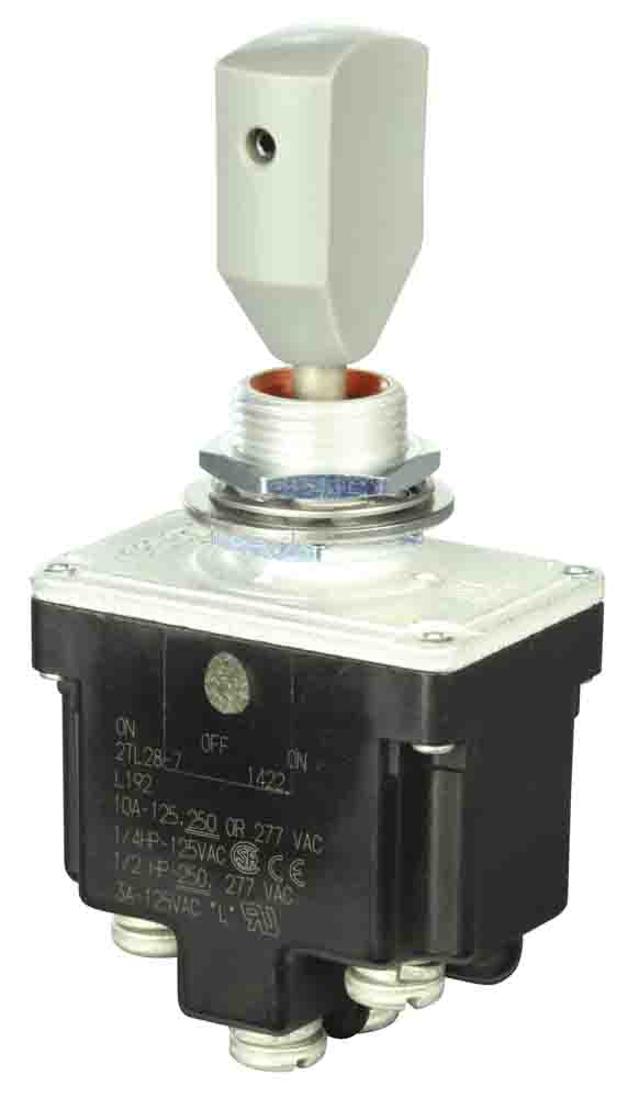Honeywell Toggle Switch, On-Off-On, DPDT, Screw Terminal, 28 V