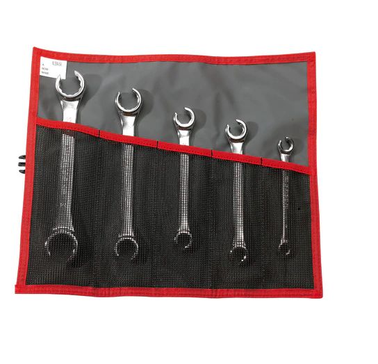 Facom 42.JE Series 5-Piece Flare Nut Spanner Set, 8 x 9 → 22 x 24 mm