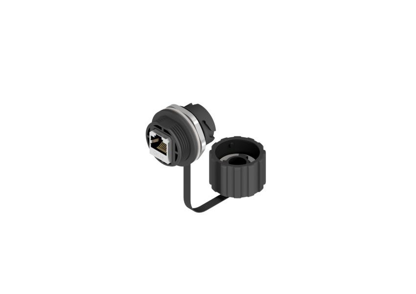 CONEC 17 Series Single-Port RJ45 Receptacle & Cover Assembly Kit, Cat5e, Unshielded
