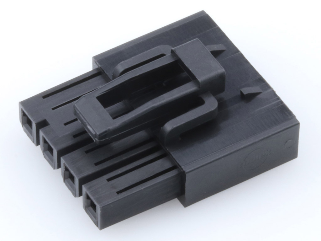 Molex 215913 Series Horizontal Press Fit PCB Header, 4 Contact(s), 4.2 mm Pitch, 1 Row, Shrouded