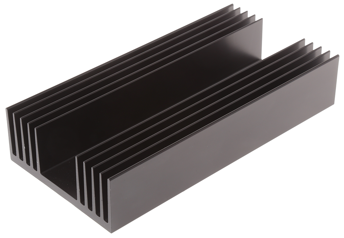 RS PRO Heatsink, Universal Rectangular Alu, 0.5°C/W, 250 x 125 x 50mm