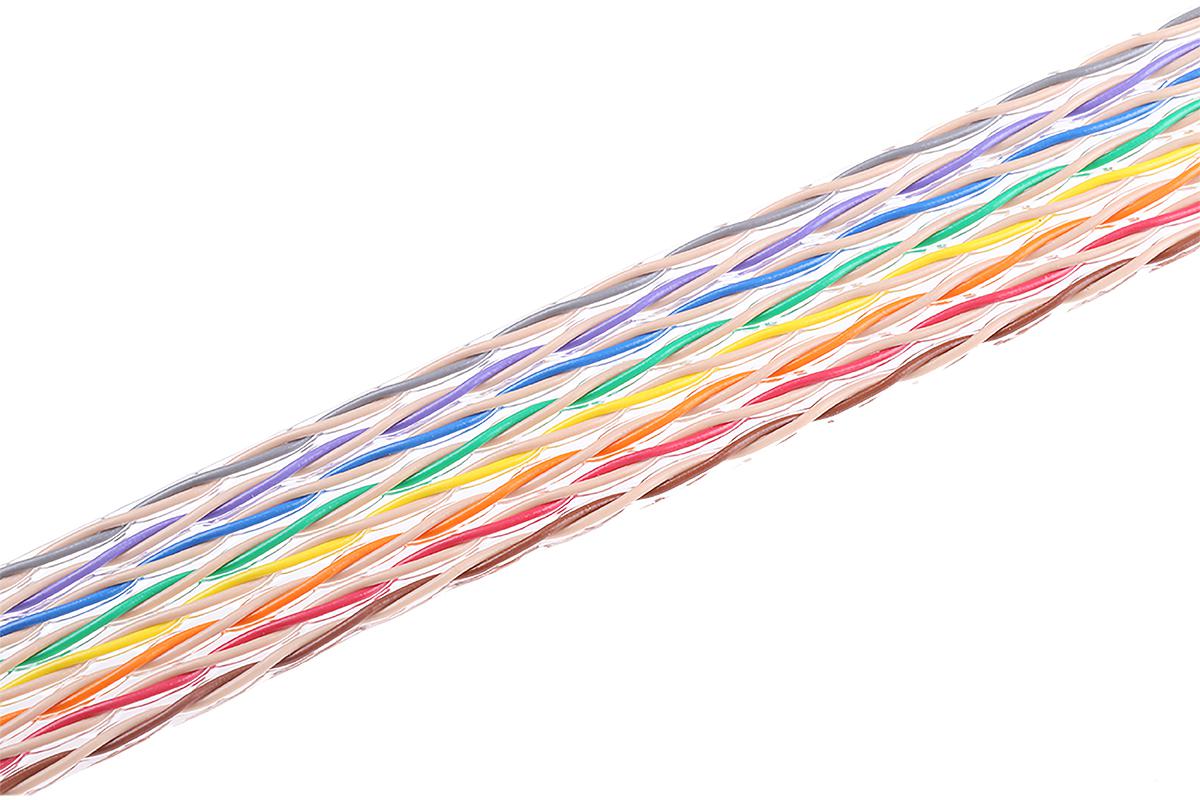 3M Twisted Ribbon Cable, 16-Way, 1.27mm Pitch, 30m Length