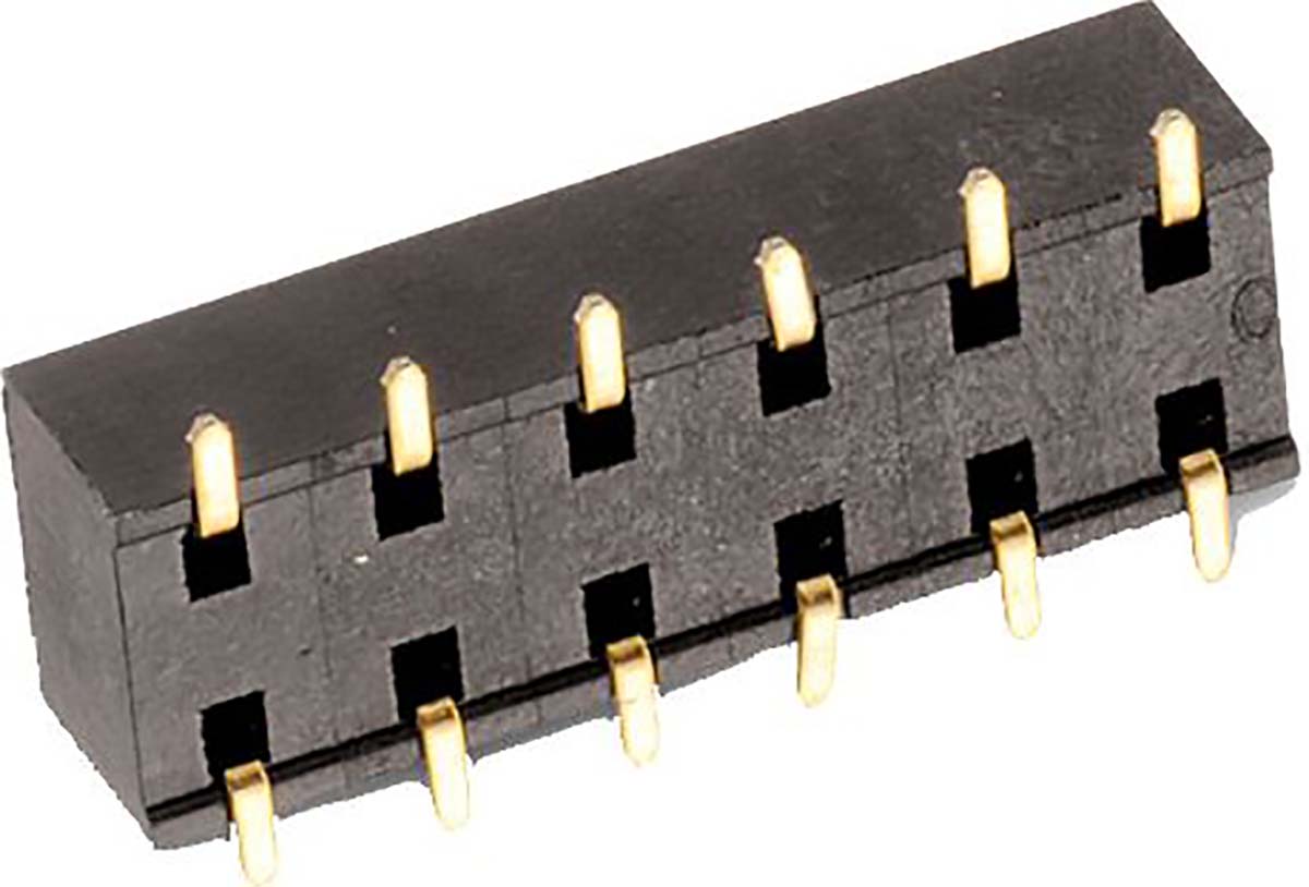 Wurth Elektronik WR-PHD Series Vertical Surface Mount PCB Socket, 10-Contact, 2-Row, 2.54 Pitch, SMT Termination