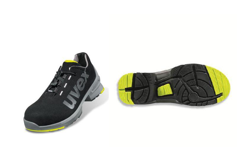 uvex 1 Men, Women Black, Grey, Yellow Composite Toe Capped Safety Shoes, UK 13, EU 48