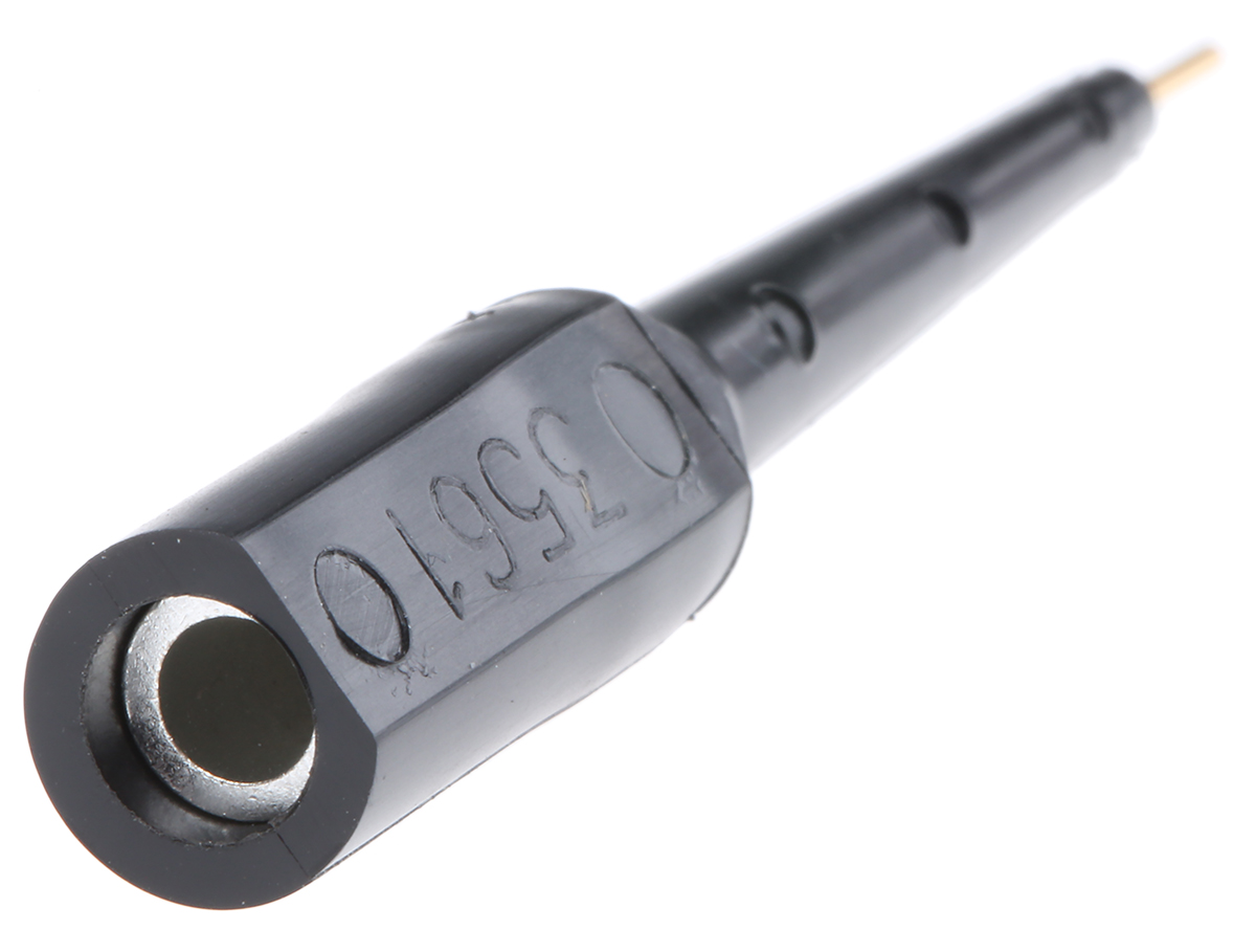 Fluke Black, Male Test Connector Adapter With Brass contacts and Gold Plated