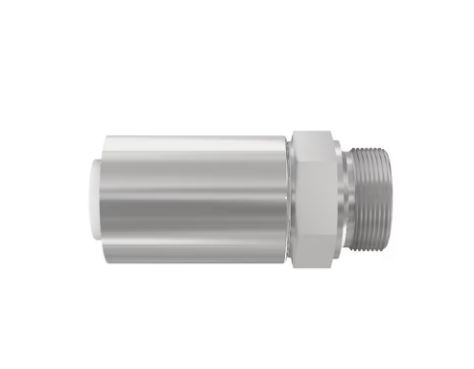 Parker Crimped Hose Fitting 1 in Hose to BSP 1 x 11 in Male, 1D977-16-16