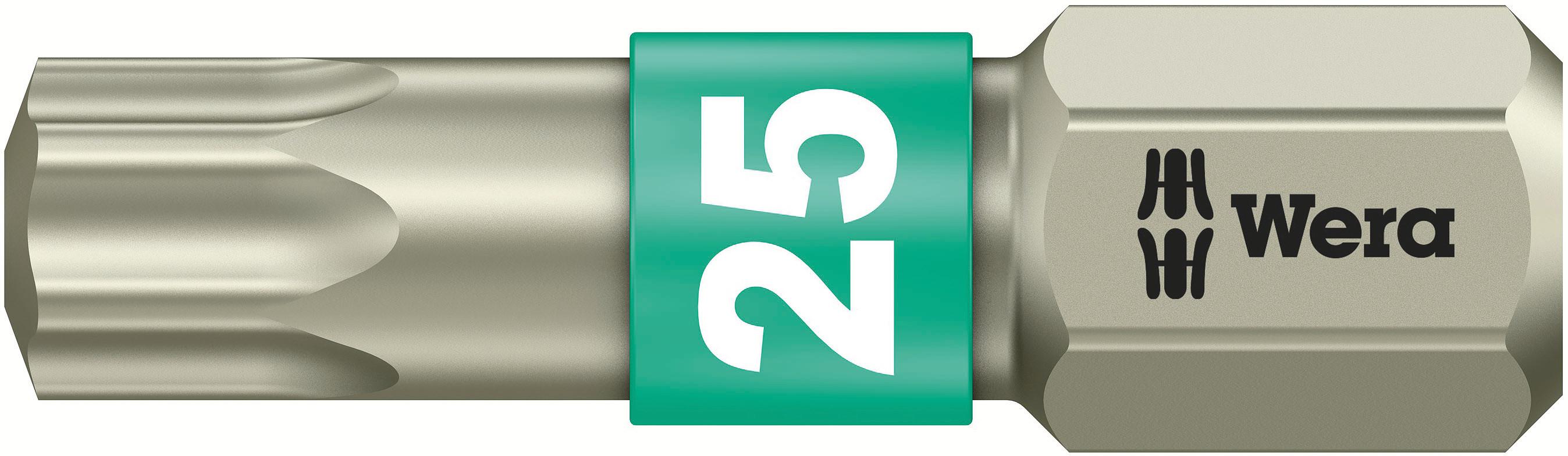 Wera Torx Screwdriver Bit, TX 25 Tip, 25 mm Overall