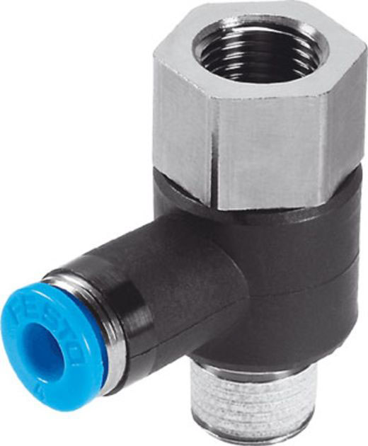 Festo Tee Threaded Adaptor, G 3/8 Female to Push In 8 mm, Threaded-to-Tube Connection Style, 153187