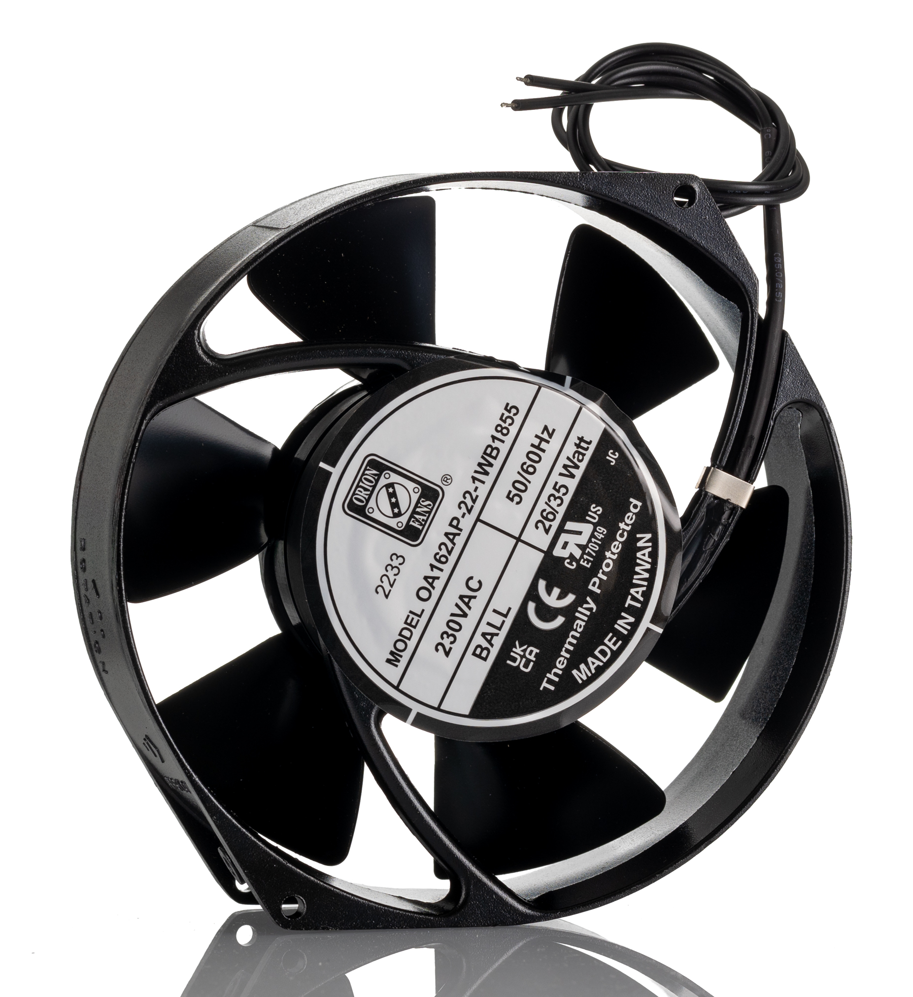 RS PRO Axial Fan, 230 V ac, AC Operation, 356.8m³/h, 42W, IP55, 172 x 55mm